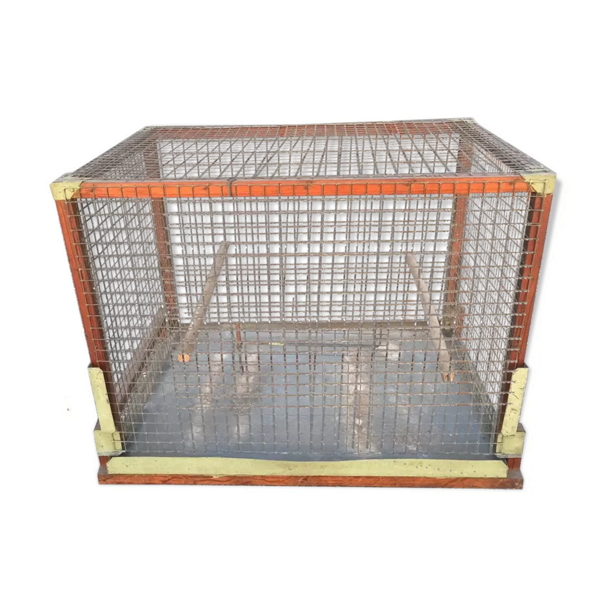 Cage à oiseaux art populaire ancien