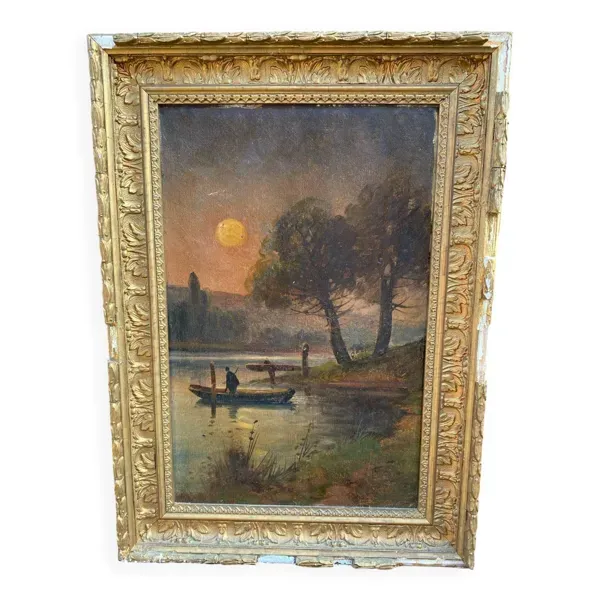 Paysage d’étang XIXEME siècle