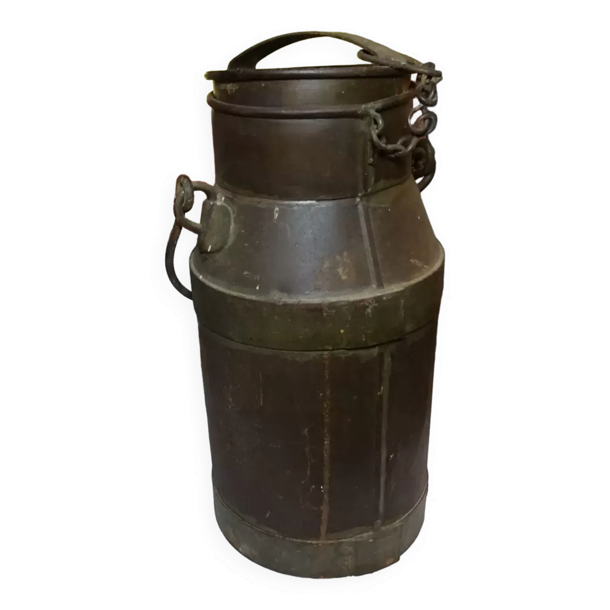 Bidon à lait en fer apprenti compagnon XXe siècle