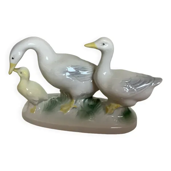 Trio d’oies en céramique