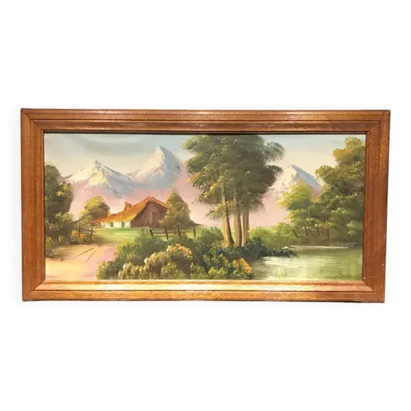 Huile sur toile expressionniste, XXeme siècle