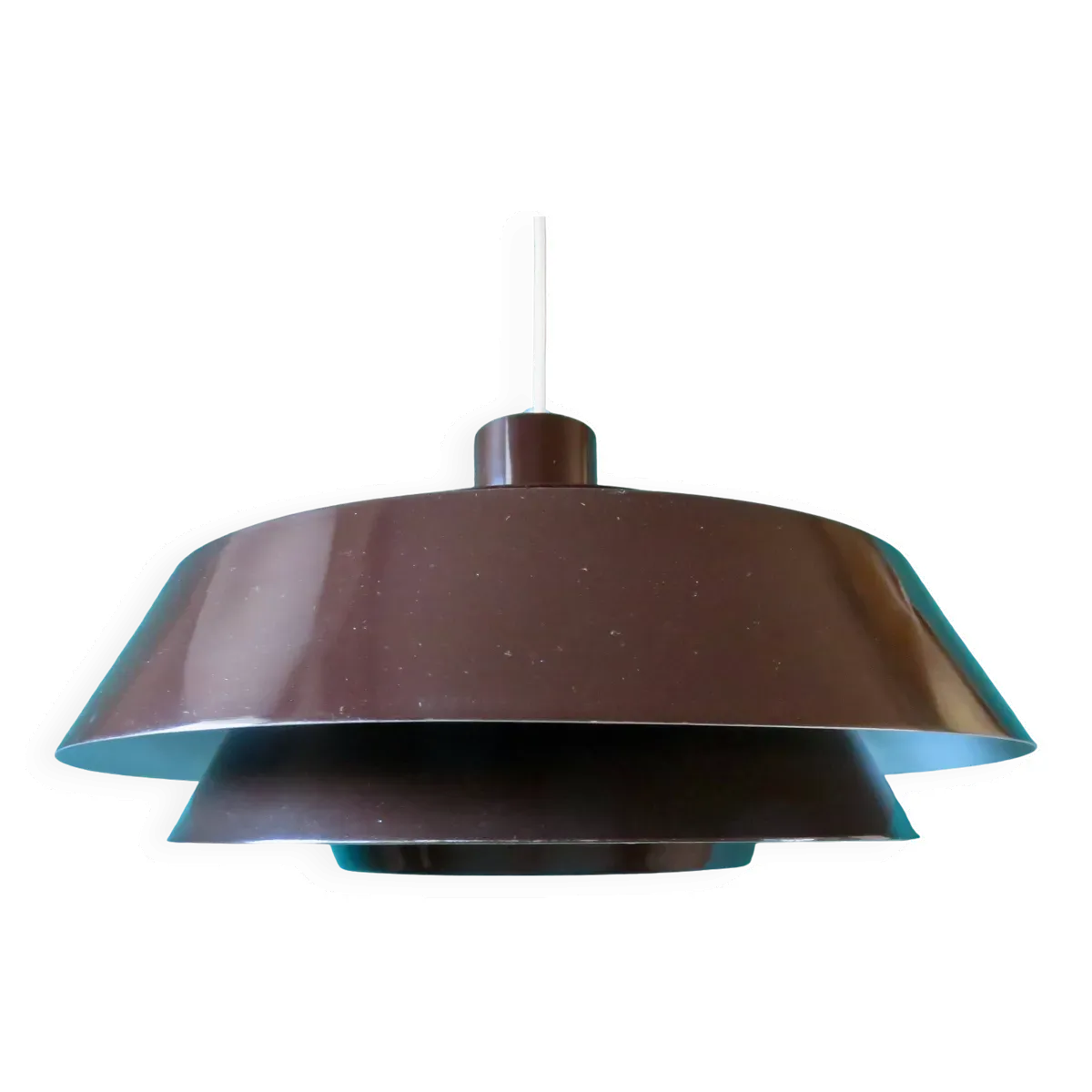 Suspension laqué brun, modèle taklampa par ''e.s.horn'', danemark 1970