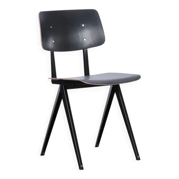 Chaises de salle à manger industrielles Galvanitas S16 noires, Pays-Bas