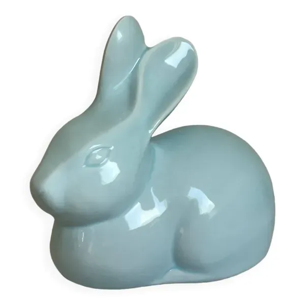 Lapin coton faïence bleue