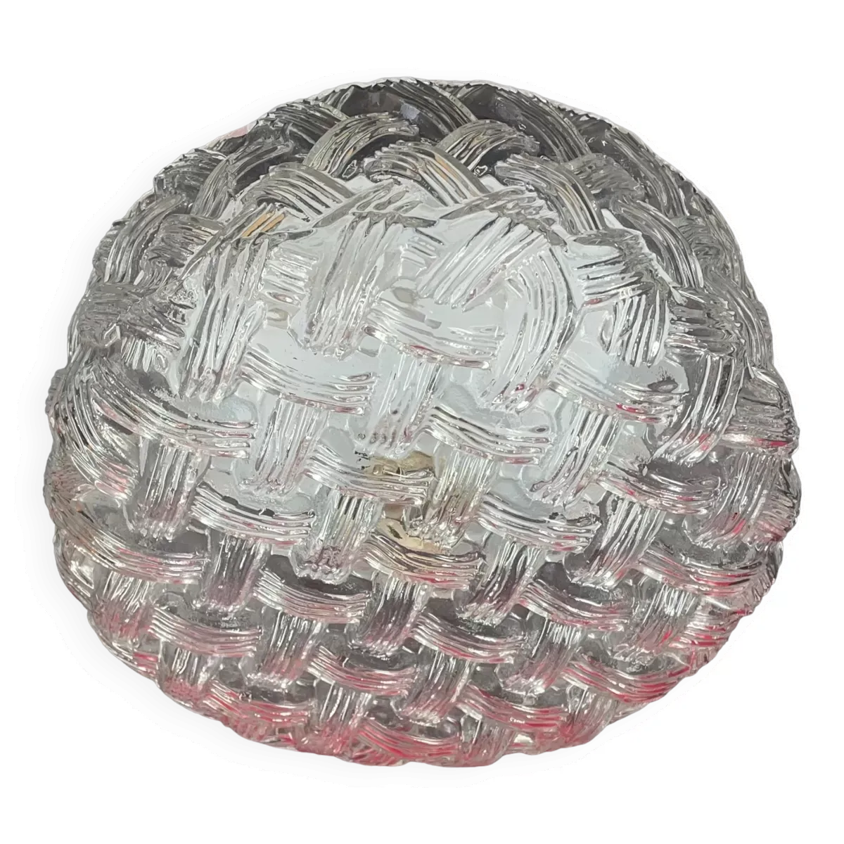 applique plafonnier en verre type holophane industriel loft vintage