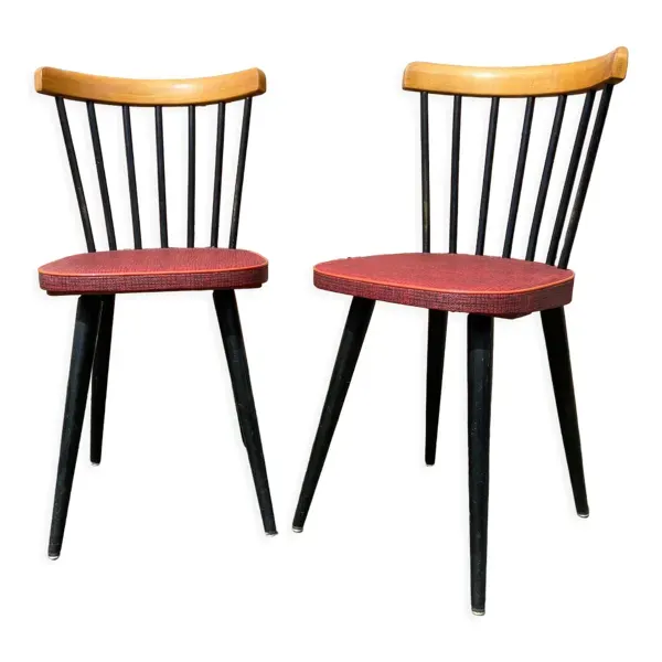 2 chaises Baumann vintage 1950