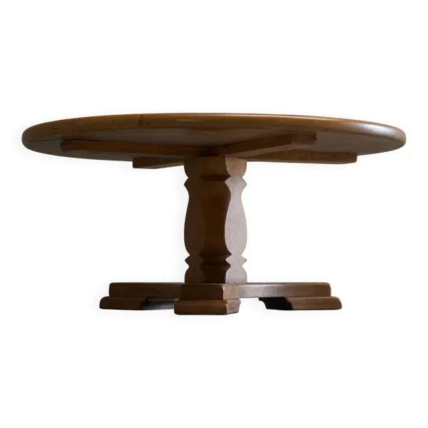 Table basse 'Siegfried' Abraham Sprij chêne massif années 1960
