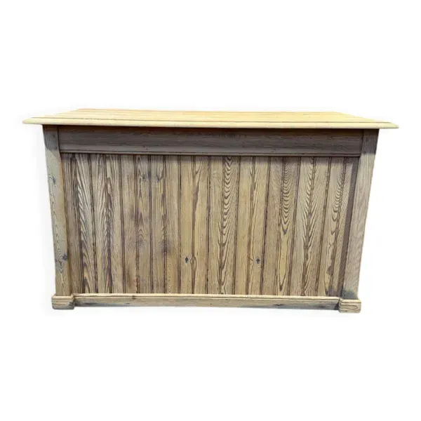 Comptoir de magasin en pitchpin aérogommé - Circa 1940