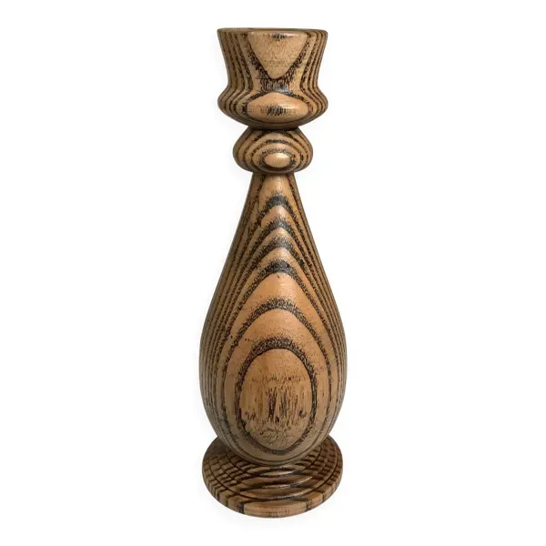 Bougeoir en bois Nopjes houtdraaiwerk fait main