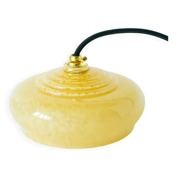 Suspension en verre de Clichy jaune, 1930