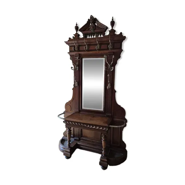 Vestiaire Porte manteau Napoléon III 19éme en chêne massif