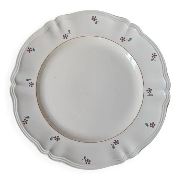 Plat petites fleurs beige