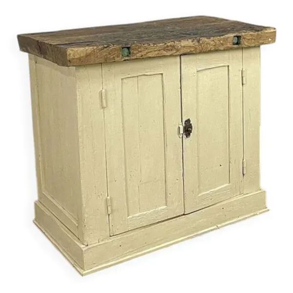 Petit établi 1900 patine beige clair