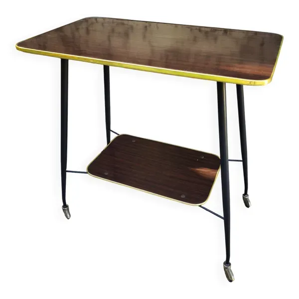 Rare table d'appoint vintage 60's / 70's - Design industriel rétro