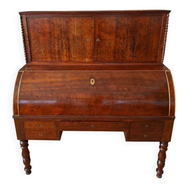 Bureau à cylindre en acajou– époque XIXe siècle (om)