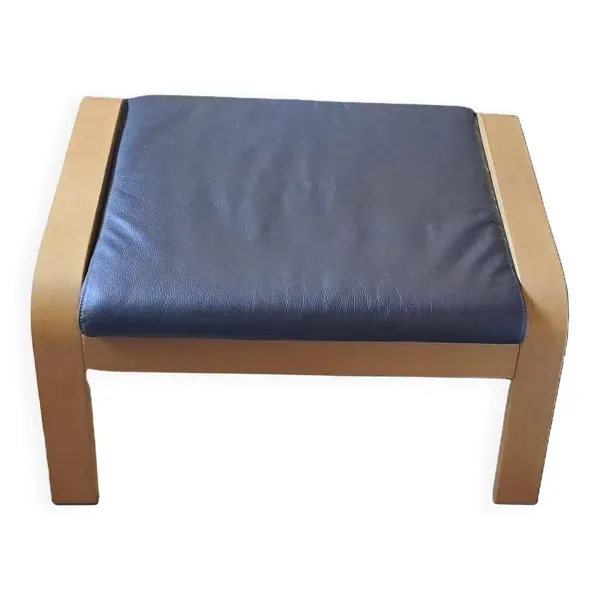 Pouf repose pied ikea cuir 2000's france style scandinave modèle knisa colo