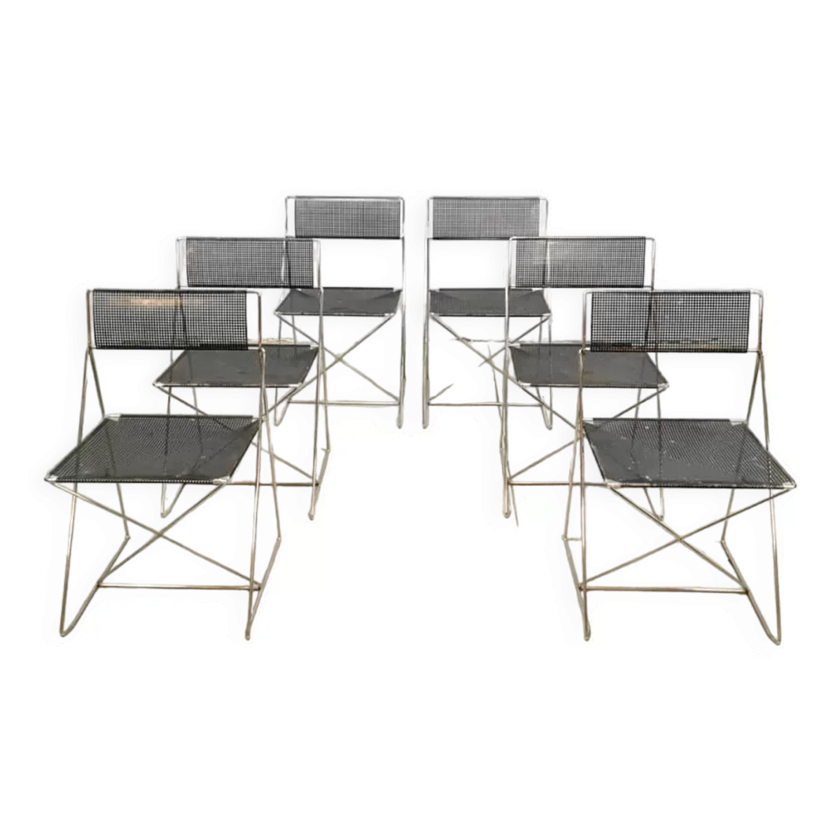 Chaises de salle à manger empilables vintage