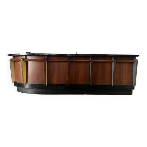 Bar des années 50 en chêne et Formica