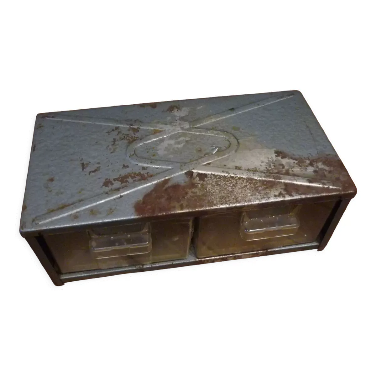 Caisson métallique à tiroir vintage 70s