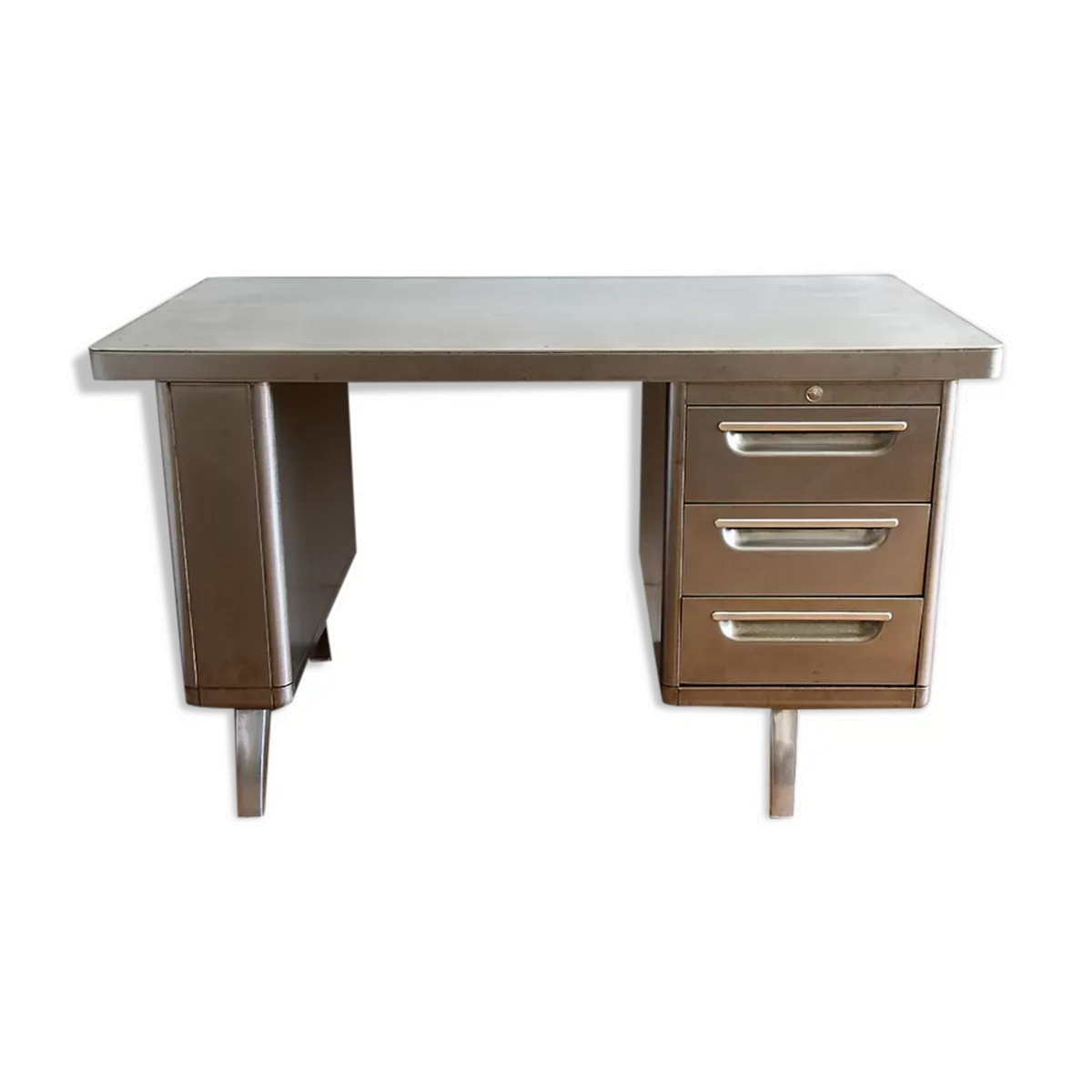 Bureau de métier industriel métallique décapé YAC