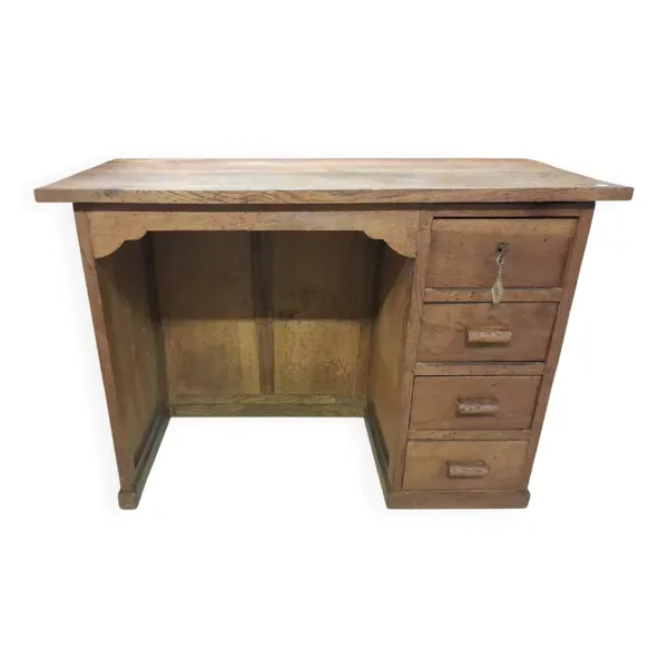 Bureau Vintage en Chêne - Style René Gabriel - Design Reconstruction