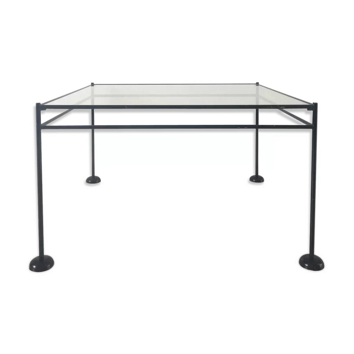 Table low minimalist metal and glass to the 1960s