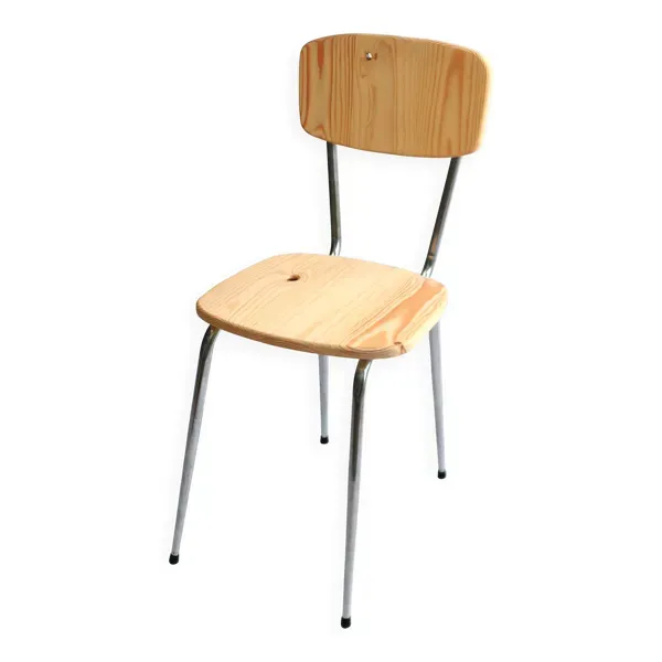 Chaise vintage en pin massif