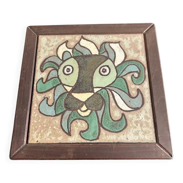 Plaque en céramique Roland Zobel, les Cyclades