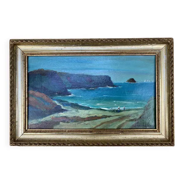 Tableau marine Désiré-Lucas début XXème huile sur toile