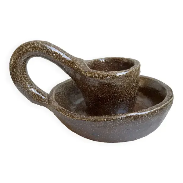 bougeoir en céramique poterie années 70