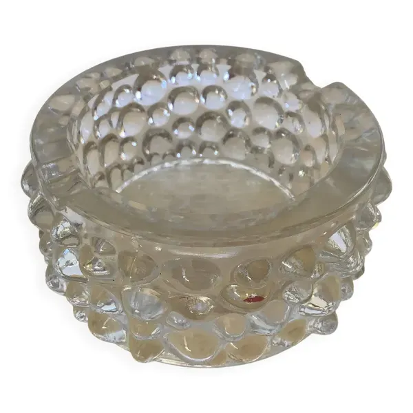 Vide poche cendrier bubble en verre moulé