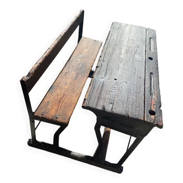 Bureau d’écolier primaire rétro 1900