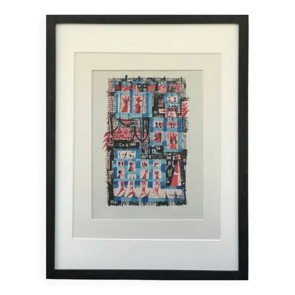 Composition,1950.encre et aquarelle jean-pierre vielfaure 1930-2015.