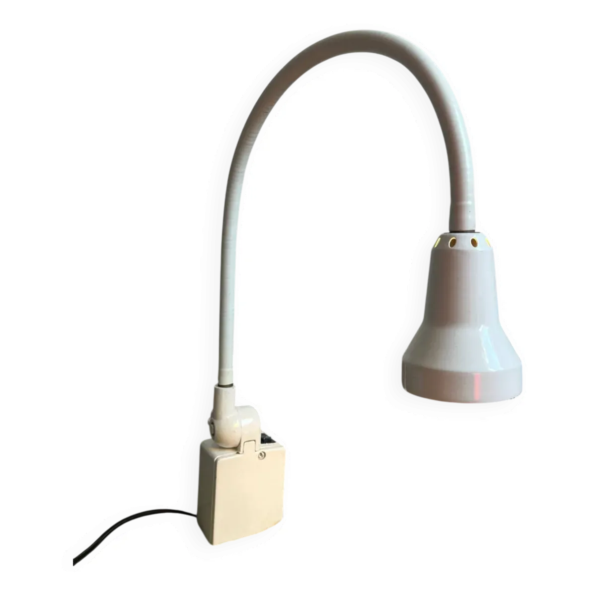 Lampe atelier en fonte inclinable année 50