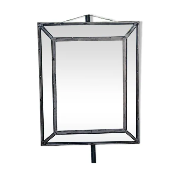 Miroir vintage en métal à parcloses – 5 glaces biseautées