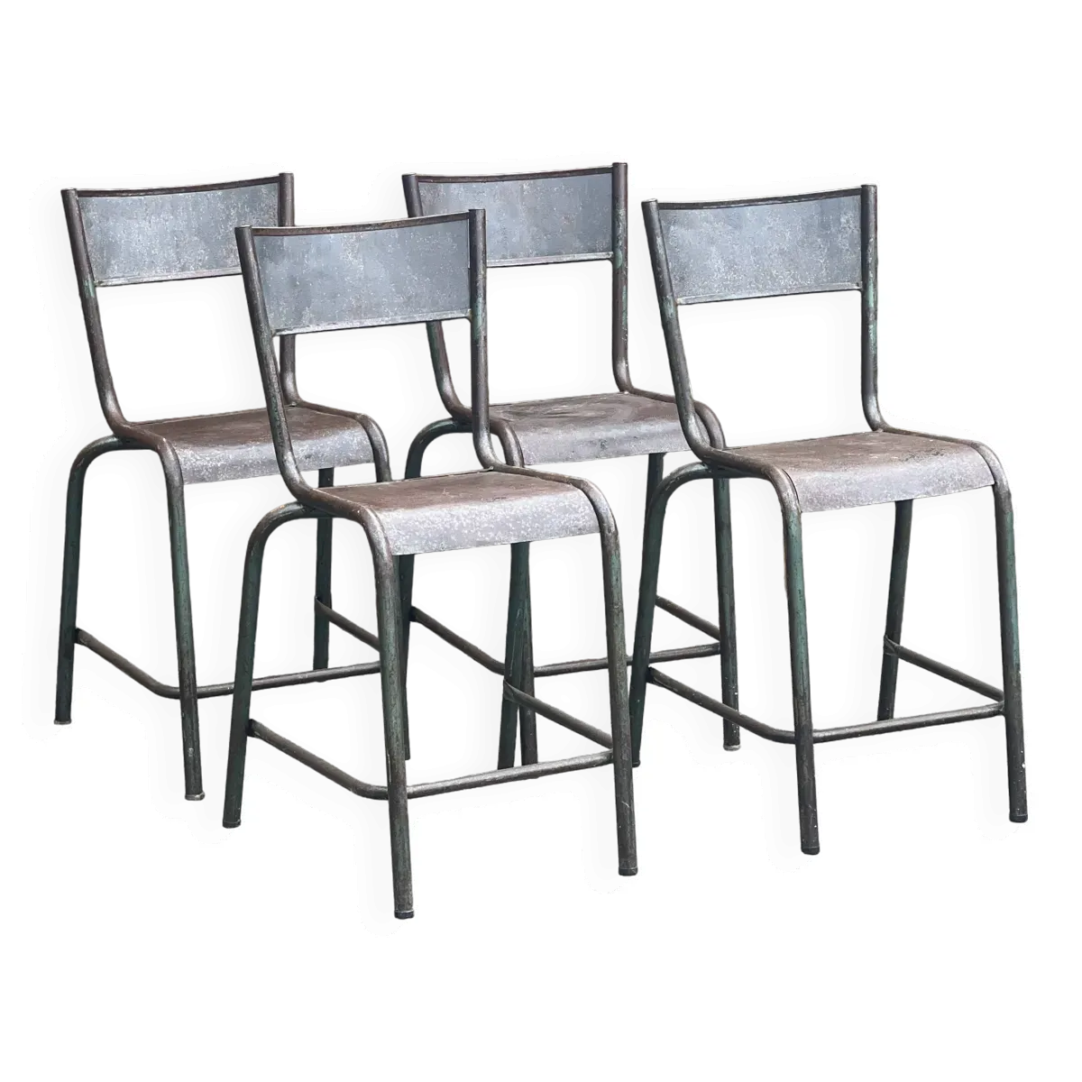 Série de 4 tabourets style industriel