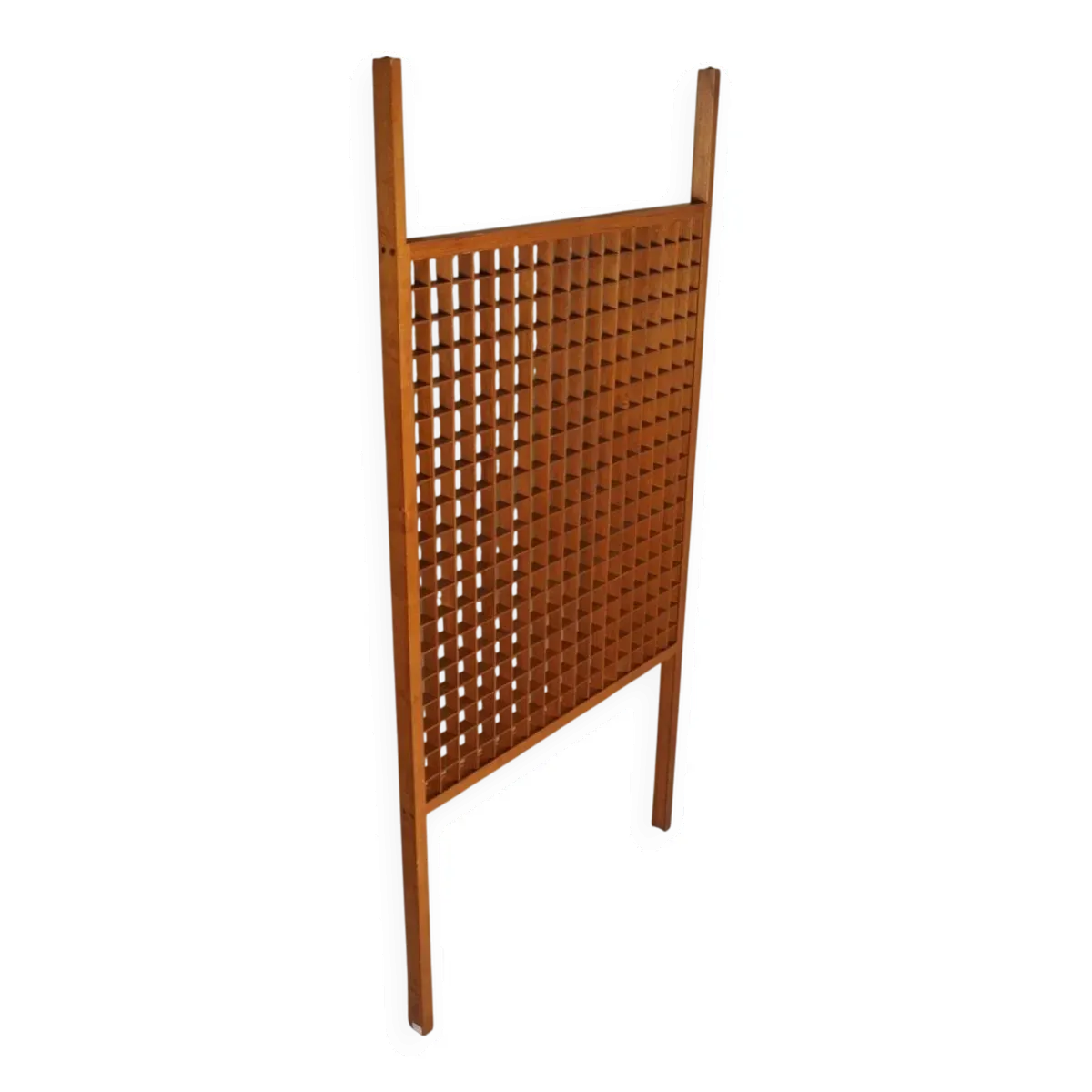 Séparateur de pièce en bois avec design en treillis, 1960