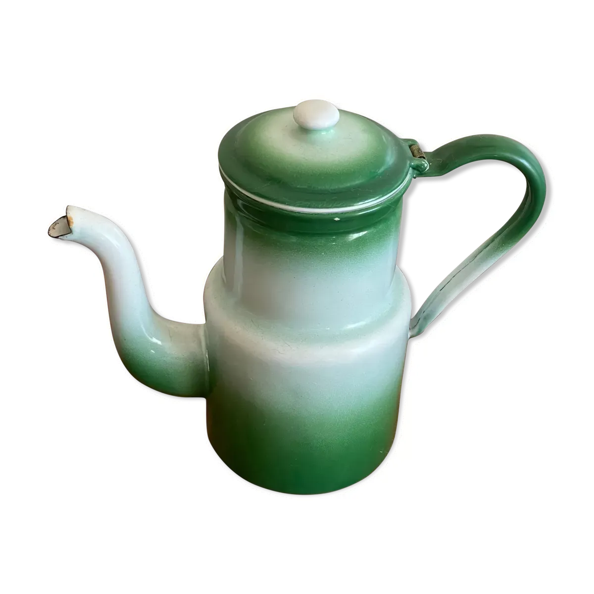 Cafetière en tôle émaillée