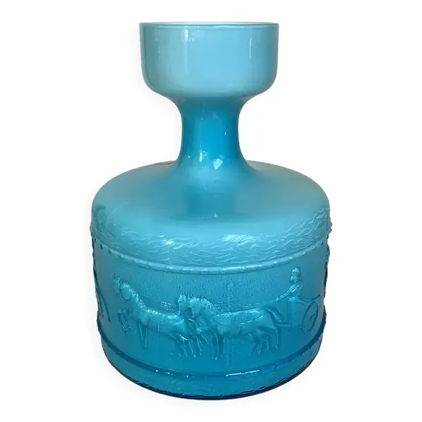 Vase en opaline bleue Italy