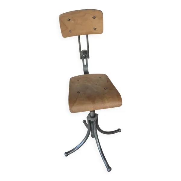 Chaise d'atelier industrielle