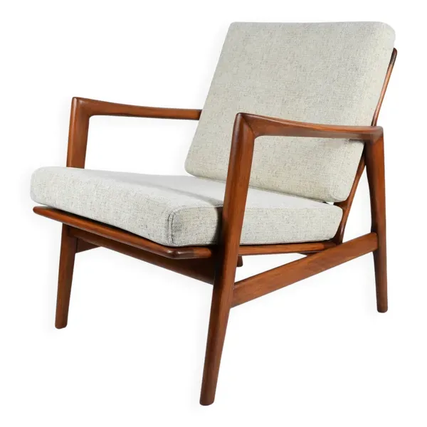 Fauteuil d'origine entièrement restauré, icône scandinave des années 60