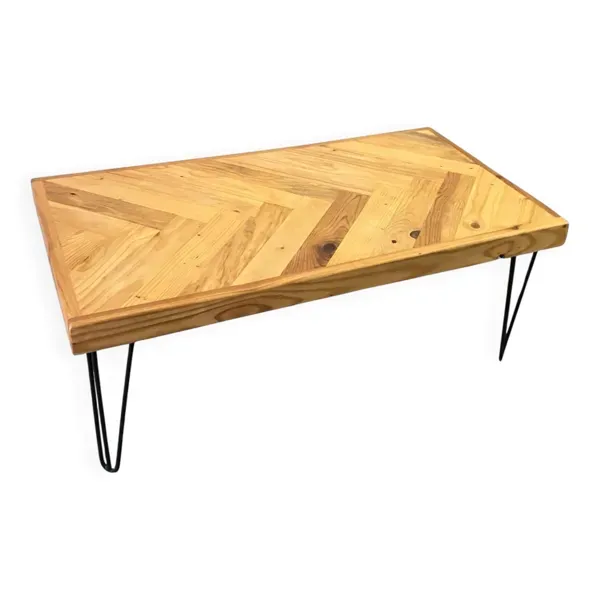 Table basse artisanale design industriel