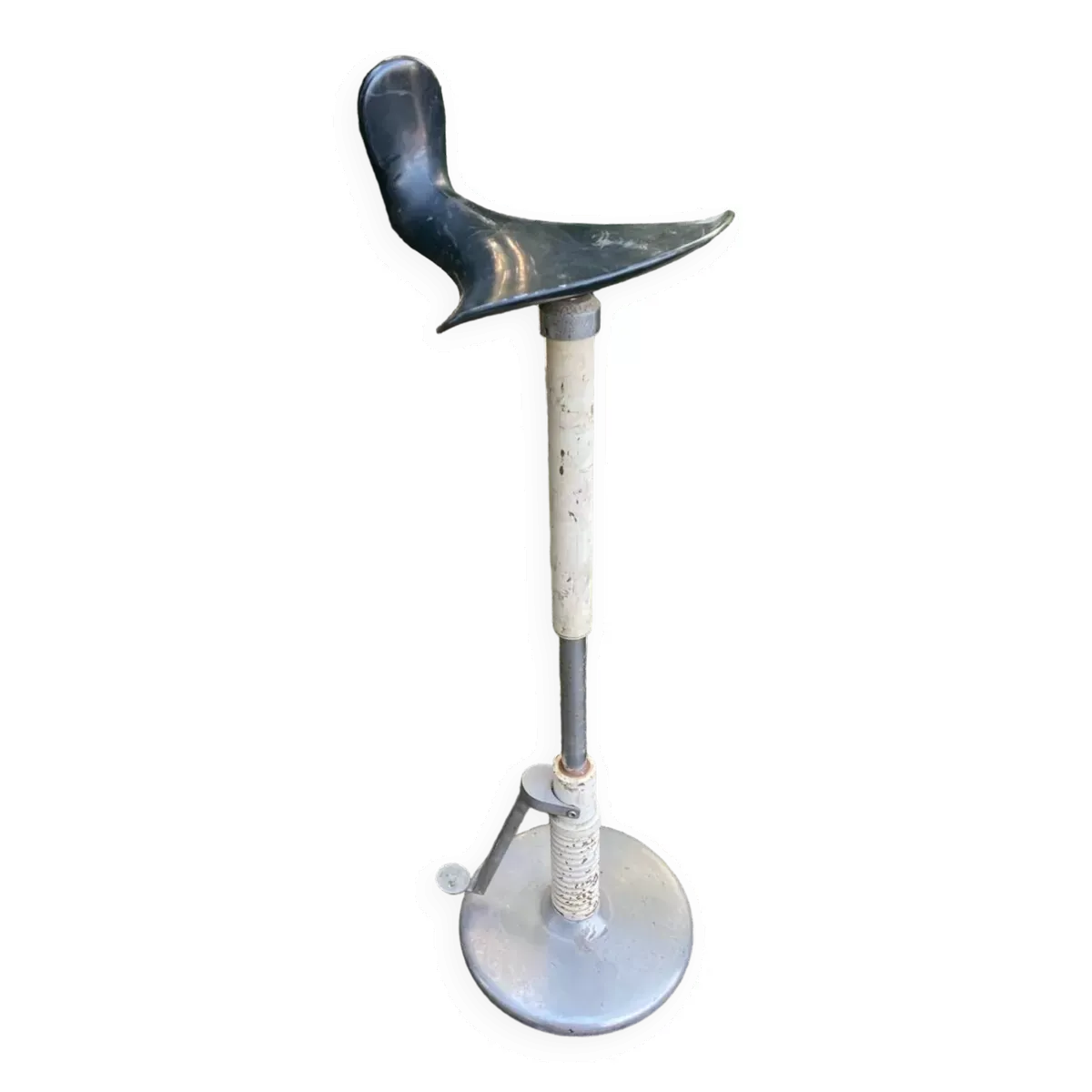 Tabouret industriel hydrolique vintage