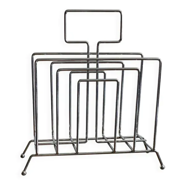 Porte-revues chromé, années 70