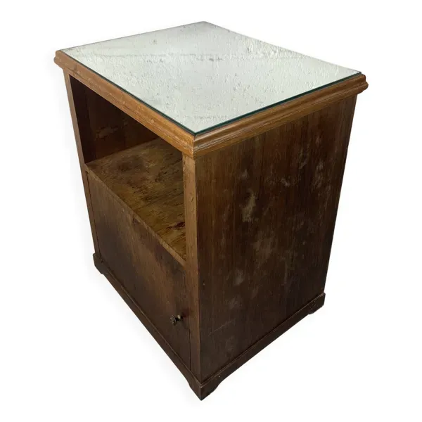 Table de chevet ou  d’appoint avec plateau miroir