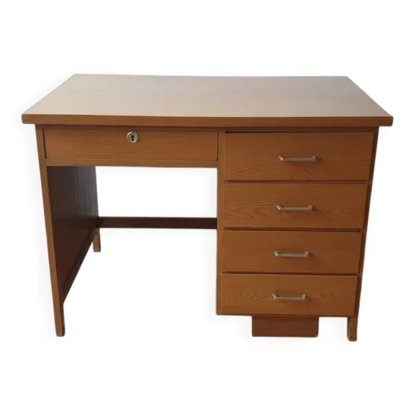 Bureau scandinave en chêne, années 60-70