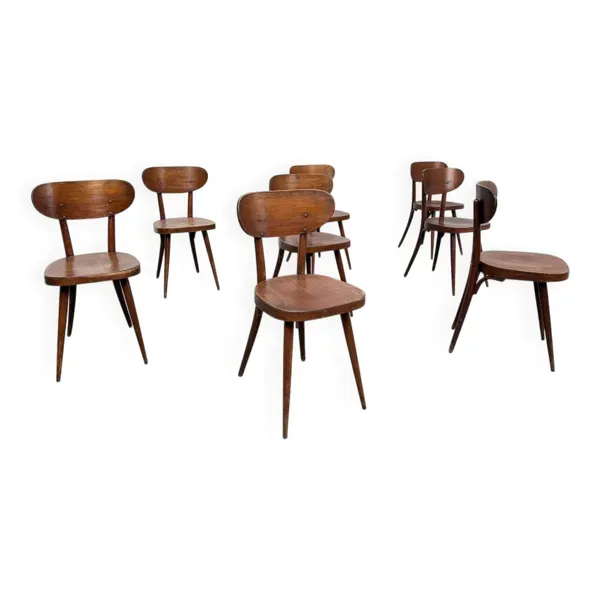 Lot de 8 chaises Baumann vintage