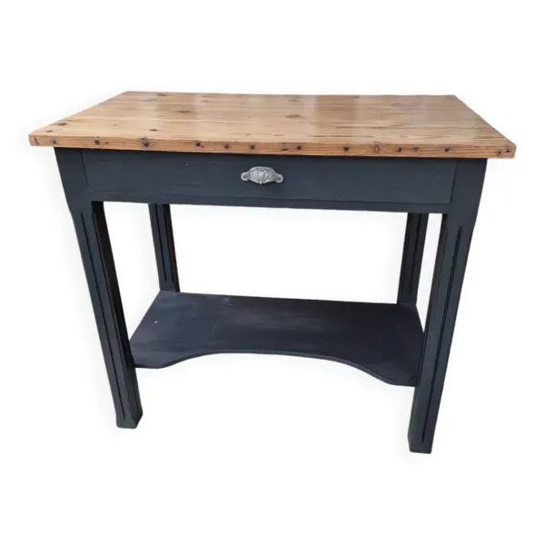 Table console bureau bois