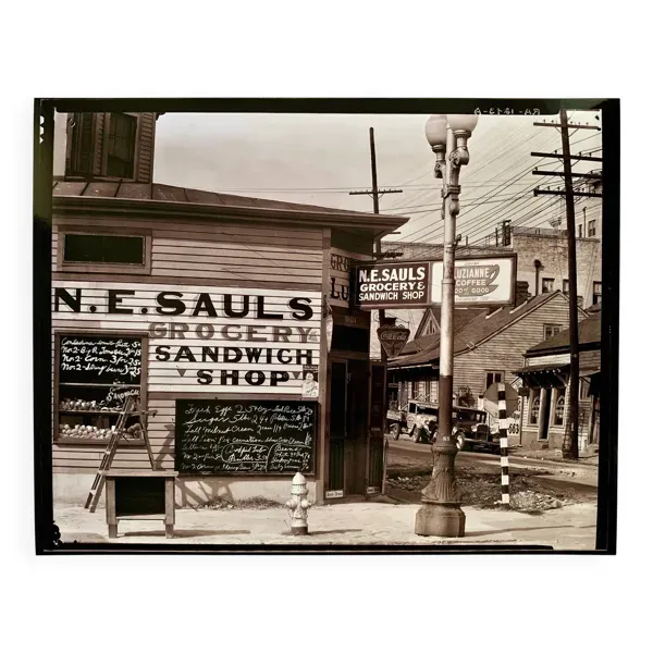 Photographie originale – Walker Evans, 1936 ''Devanture de sandwicherie