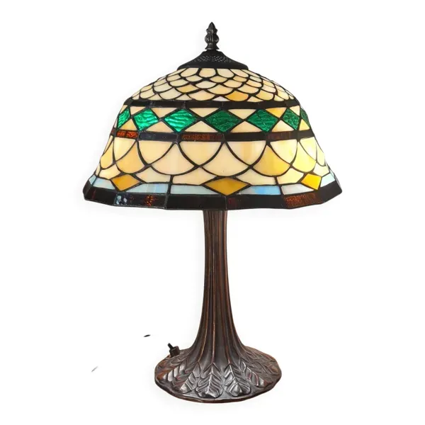lampe sous license original tifany  eskriss verre vitrail  49x3 33